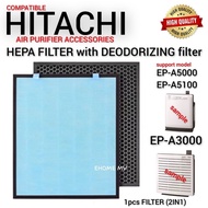 [EHOME MY] HEPA FILTER with DEODORIZING | Hitachi Air Purifier Accessories | EP-A3000 EP-A5000 EP-A5