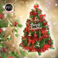 [特價]摩達客3尺豪華型裝飾綠色聖誕樹紅金色系配件不含燈