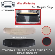 TOYOTA ALPHARD AH30 /TOYOTA VILLFIRE 2015-2021 REAR SPOILER LIP ATAP DEPAN ABS/CARBON LOOK ABS SKIRT