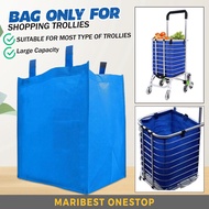 Shopping Trolley Bag Only Shopping Bag Canvas Bag Foldable Grocery Trolley Cart Bag Beg Troli Pasar 