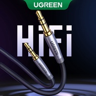 UGREEN HiFi AUX 3.5mm Audio Speaker Cable 3.5 jack For Guitar Silver-plated Braided Wire Auxiliary C