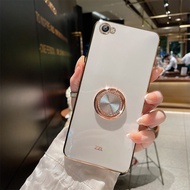 ۩✙✙For OPPO A83 Case,With Rhinestone Ring Stand Holder Fashion Luxury Boys Girls Solid Color Straigh