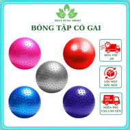 Bóng hơi có gai 65cm tập gym yoga đa năng chất liệu cao cấp chịu lực cao chống nổ tặng kèm dụng cụ b