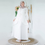 Muslim Dress Asahy Gamis Kombinasi Tile Baju Gamis Polos Casual L -4XL
