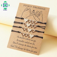 Friendship Heart Matching Bracelet - Distance Bonding Jewelry for 2 3 4 Units