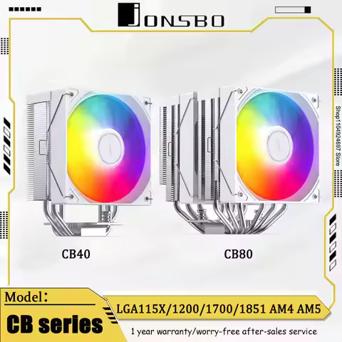 JONSBO CB40/CB80 ARGB Tower Air Cooling Radiator Top Infinity Mirror 120mm Cooling Fan Radiator LGA1