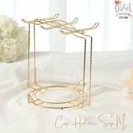 Violet Flamingo ที่แขวนแก้วชา ที่แขวนแก้วกาแฟ Cup Holders วัสดุสแตนเลสสีทอง