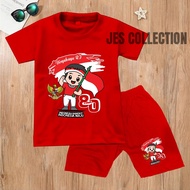 MERAH Red and White Shirt for Girls and Boys 80th Independence Suit 2025 Age 8 9 Years 13 Girls Unif
