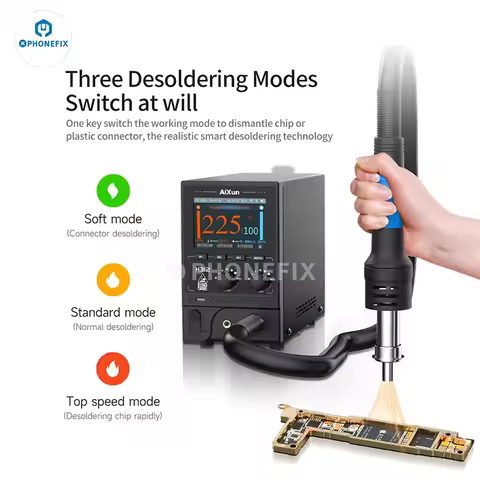 AiXun H312 Intelligent 1400W Hot Air Gun Networkable BGA Rework Station Digital Display for Phone De