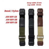 Genuine Casio AW-80V (18mm) Replacement Parts - Cloth/Band -AW-80