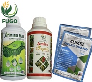 Combo 1 chai Amino Max +1 chai Amino Organic + 2 gói Combi Chelate BUNG CHỒI - KÉO ĐỌT - XANH LÁ - D