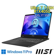 msi微星 Prestige 14 AI Studio C1VEG-009TW 14吋 商務筆電 (Ultra 7 155H/32G/1T SSD/RTX4050-6G/Win11Pro/星辰灰)