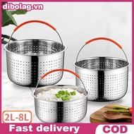 DIBO Stainless Steel Steamer Basket Pot Accessories for 3/6/8 Qt Pot Pressure Cooker .