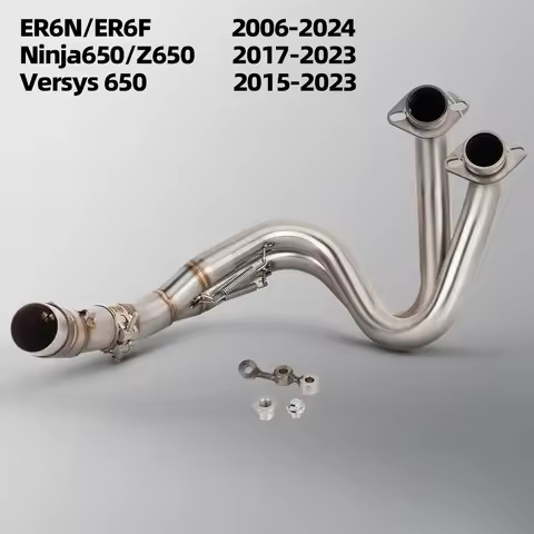 Z650 Exhaust Header Tube for Kawasaki ER6N ER6F Ninja650 Z650 Versys650 2006-2024 51mm Motorcycle Es