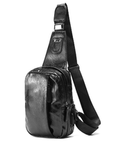 全城熱賣 - 休閒輕便胸包 運動單肩小包（黑色經典版-雙扣）