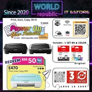 Canon Printer Wireless PIXMA E470 All-In-One for Low-Cost Printing - Print Scan Copy Wifi - PG47 CL5