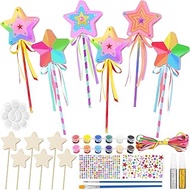 Pack of 6 DIY Magic Wands for Children, Princess Wand Crafts, Magic Wand Craft Set, Children's Birth