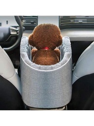 1個舒適的寵物汽車升降座,帶扶手配件-適用於您和您的狗或貓的旅行-中央控制手提包和房屋,安全可靠的外出之選