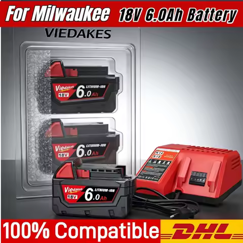 For Milwaukee M18 18V 6000mAh Li-ion Rechargeable Battery48-11-2830 For Milwaukee 18V Tool 6Ah Repla