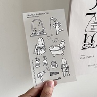 Frank’s Bathroom - Transparent Sticker Sheet by September Spring