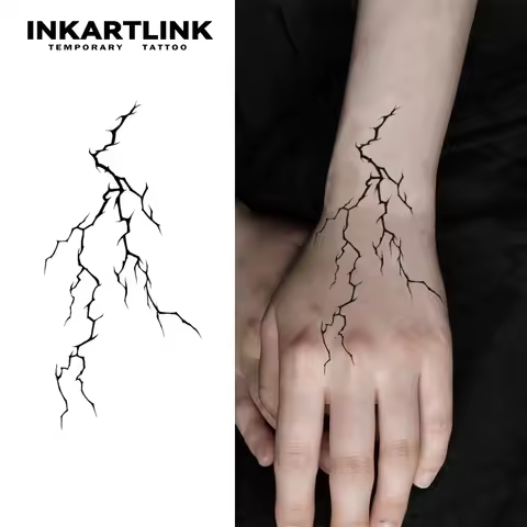 Lightning Rift Temporary Tattoo,Lasts To 15 Days New Technology Magic Waterproof Semi Permanent Stic