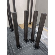 tiang hollow 2"x2" 24" 2 feet tebal besi 1.6mm-+ plate tapak bawah tebal 6mm+-