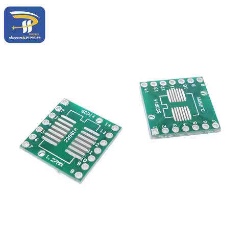 10pcs SOP14 SSOP14 TSSOP14 to DIP14 Pinboard SMD To DIP Adapter 0.65mm/1.27mm to 2.54mm DIP Pin Pitc