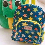 英國巴根cath kidston 兒童 星星印花 圖案 帆布 休閒 拉鍊 雙肩 外出包 防水後背包