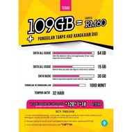 SIMKAD DIGI PREPAID 109GB.