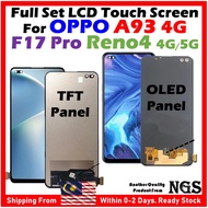ORIGINAL OLED Full Set LCD Touch Screen Compatible For OPPO A93 4G / Reno 4 (4G/5G)  / OPPO F17 Pro