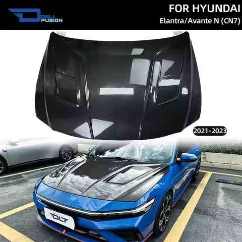 For Hyundai Elantra Avante N CN7 2021-2023 JW DESIGN Vented Hood Real Carbon Fiber Car Exterior Modi