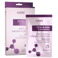 AZURE Collagen & Hyaluronic Acid Anti Aging Under Eye Pads - Lifting & Moisturizing Eye Mask Patches