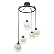 โคมไฟแขวนพลาสติก E27x5 LUZINO รุ่น 18182/5P สีดำ - ขาว