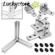 LUCKY Bracket Connector Aluminum Extrusion Profile 2020 3030 4040 Series Slot Silver 3-Way