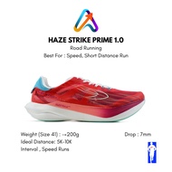 MERAH 910 Nineten Haze Strike Prime 1.0 Red/ White Fast Run Running Shoes, Daily Running Shoes