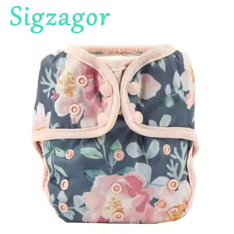 [Sigzagor]2025 NEW One Size Baby Cloth Diaper Cover Nappy Double Gusset 4-13kg 45 Designs