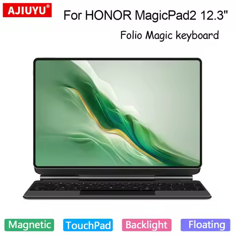 Wireless Bluetooth Keyboard Case For HONOR MagicPad2 12.3" MagicPad 2 2024 Tablet Magnetic Book Cove
