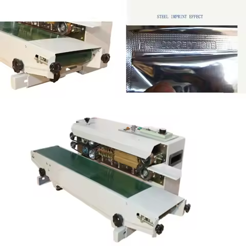 Horizontal Continuous Band Sealer Automatic Sealing Machine Plastic Bag Sealer Machine FR900 Wholesa