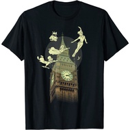 Disney Peter Pan The Darlings Flying By Clock Tower Children's T-Shirt Fashion T-Shirt Tops for Boys