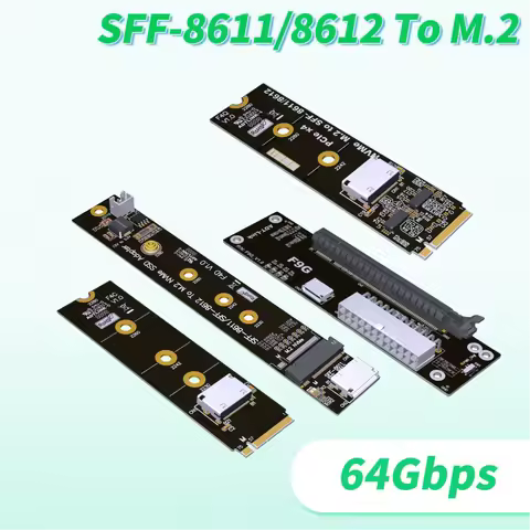 PCIe 4.0 X4 64Gbps OCuLink Laptop External Graphics Card ATX GPU Dock Accessories M.2 NVMe to SFF-86