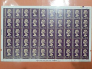 香港1973-82年 女皇(石膏像)通用郵票 壹圓参角 $1.30 全版50枚