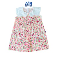 Đầm bé gái họa tiết Hoa Dâu Nhí Hồng Cotton - AICDBGKVKWBD - AIN Closet