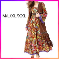 [Predolo2] Hippie Costume Women Accessories 60S 70S Outfit for Holiday Halloween Party