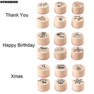 SUNSHINE 6pcs/set Blessing Greeting Words DIY Albums Art Craft Thank You Happy Birthday Drawing Supp