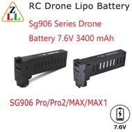 Sg906 Max/Max1/SG906 PRO/Pro2//GPS Drone Battery 7.6V 3400mAh ZLL X193 PRO/X7 PRO  Battery Brushless Quadcopter Drones ZLRC Backup Spare