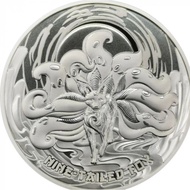 Silver Kyubi Asian Mythical Creations Nine Tailed Fox samoa 2023 1 oz silver coin