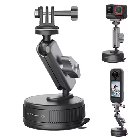 Suction Cup Camera Car Mount for Insta360 X3 X4 X5 GO Ultra ACE PRO 2 GO 3S Vehicle Windshield Holde