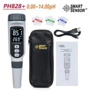 SMART SENSOR pH Meter-Temperature Meter Easy to Use Portable Recharge LCD Display PH828+