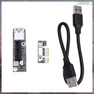 [L E U R] PCI-E 1X to 1X Riser Extender USB 3.0 Cable Working for  Motherboard PCI-E 3.0 X1 Slot for