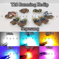 MATA Cheap PROMO PAIR 2pcs T10 - T10 6-EYE COB LED twilight lamp Universal flashing mode